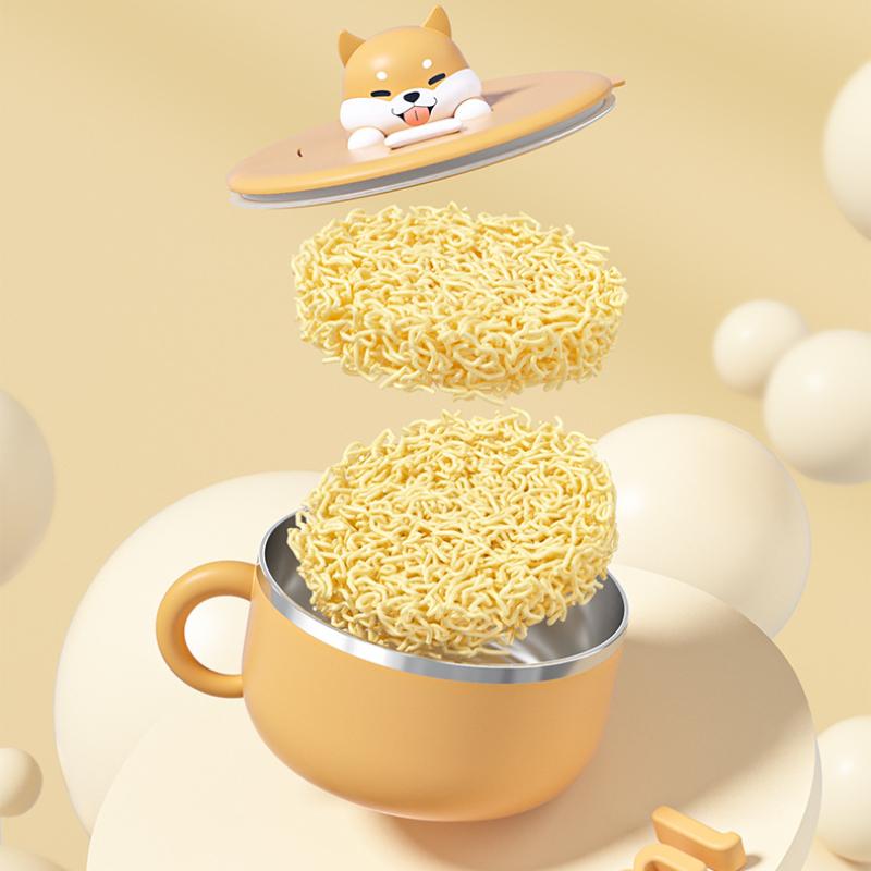 1200 мл Нержавеющая сталь Миска для лапши быстрого приготовления с крышкой-фильтром Фруктовый салат Суп Рамен Миски Посуда Кухонные принадлежности Ланч-бокс