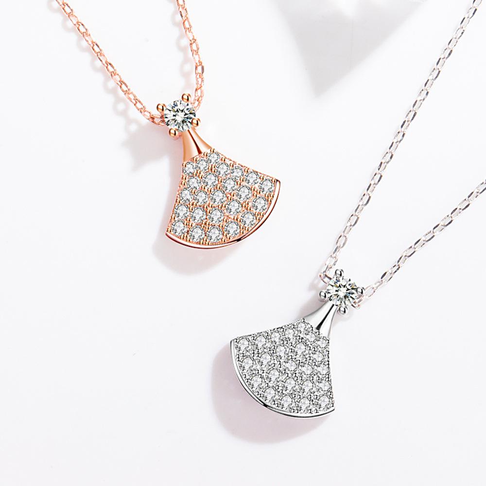 Юбка-веер Мори Ожерелье Девочки Ключичная цепочка Подвеска Набор Цепочка