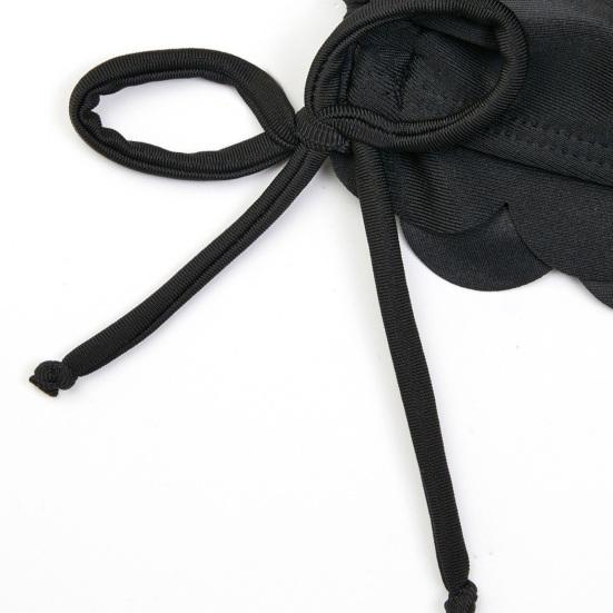 Swimming Trunks with Side Slit Adjustable Drawstring Belt Pleated Solid Color High Waist Swimming Shorts