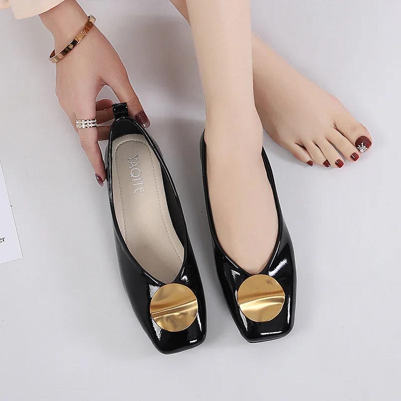New Luxury Women's Shoes Shallow Mouth Soft Bottom Comfortable Casual Shoes High Quality Fashion Simple Lightweight Flat Shoes