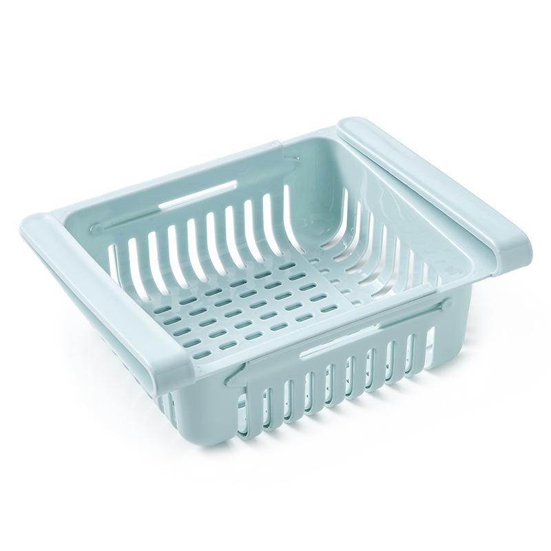 1pc Fridge Drawer Basket Refrigerator Organizer Kitchen Rack Adjustable Stretchable Freezer Storage Fridge Holder