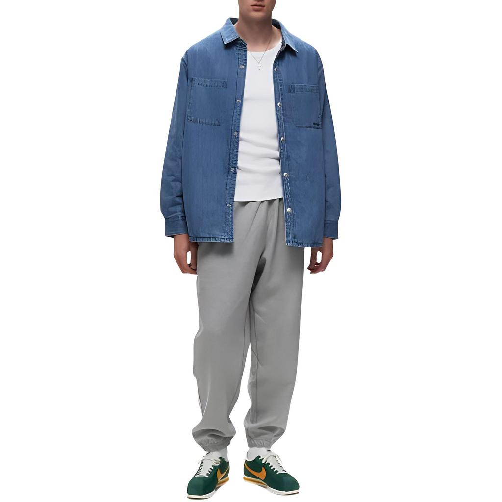 Levis Reversible Button-Down Collar Loose Long Sleeve Jacket Men Jackets Blue A8553-0000