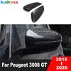 Накладка на зеркало заднего вида Для Peugeot 3008 GT 2016 2017 2018 Углепластик Колпачок корпуса бокового зеркала заднего вида Автомобильные аксессуары