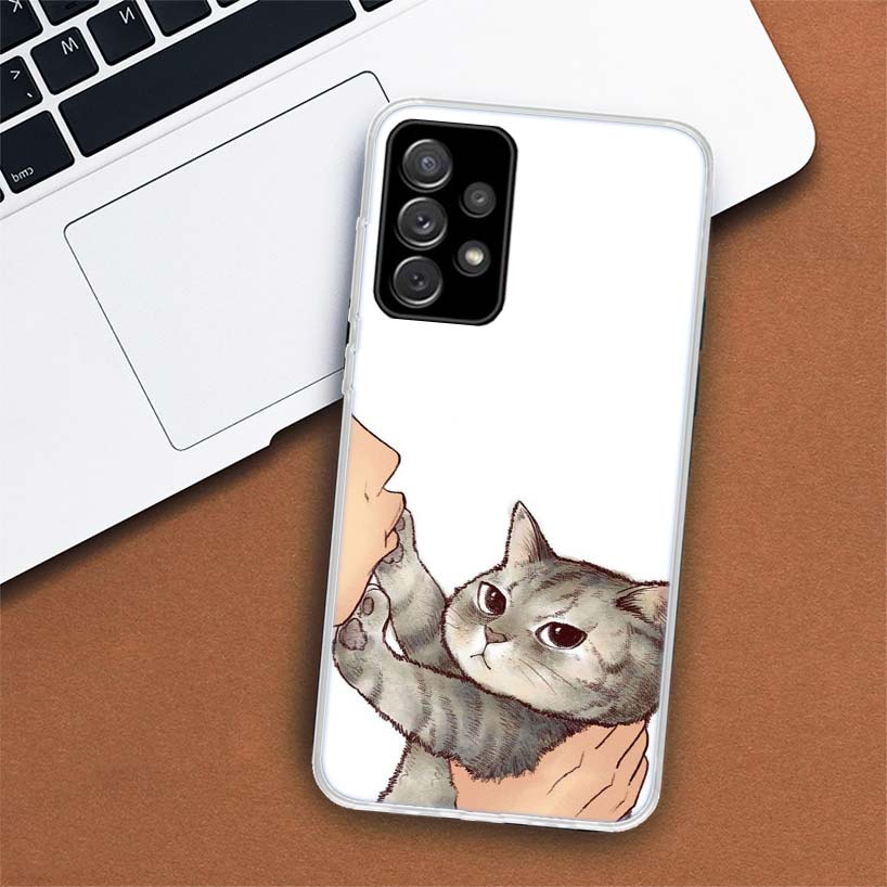 Kiss My Lovely Cat Kitten Phone Case For Samsung Galaxy A51 A71 A50 A70 A40 A30 A20E A10 A41 A31 A21S A11 A01 A6 A8 + A7 A9 Plus