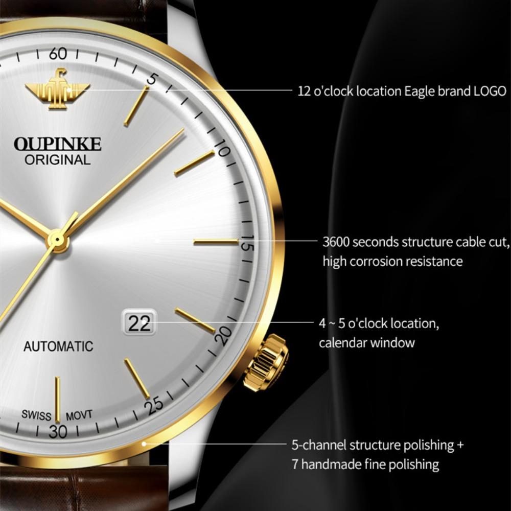 OUPINKE Мужские часы Модные механические часовщики Высококачественные часы