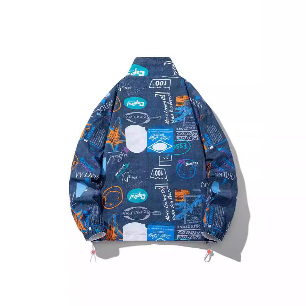 Американский свободный бейсбольный свитер с круглым вырезом, универсальная повседневная корейская версия, куртка на весну и осень, двухсторонняя мужская куртка