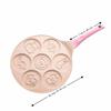 Black Beige Pink Blue Red Mini Pancake Maker 7-Hole Design Breakfast Griddle Pan  Breakfast Cooking