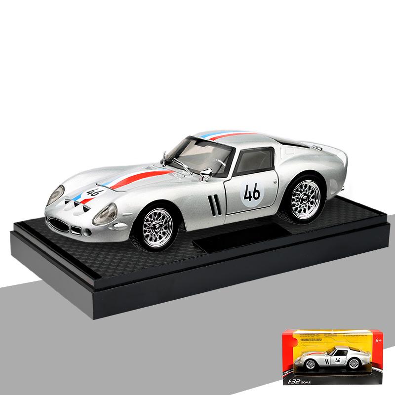 1:Масштаб 1:32 250 GTO Суперспортивный автомобиль Литой металлический моделька Mini GT Звук и свет Премиальные настольные украшения Подарок для парня