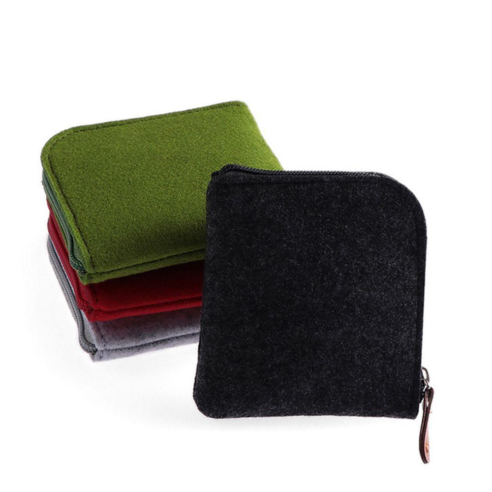 Quality Felt Storage Wallets Wallet Card Holder Pouch Money Bag Coin Purse Key Bag Change Purse