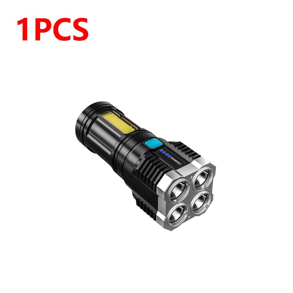 1-10PCS Powerful Flashlights Portable Rechargeable LED Camping Lamps Torch Light Waterproof Long Range Lanterns Self Defense
