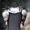 Gothic Shoulder Armor Gorget Set Knight Shoulder Armor, Gorget Gray Steel Knight Cosplay, LARP, Fantasy Warrior Costume Gift
