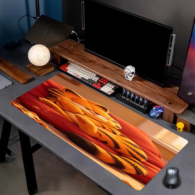 Garfield Print Mouse Pad, Anti‑Slip Desktop keyboard Mat, for PC Laptop Gaming Working Daily Use, Cool Festival Surprise Gift