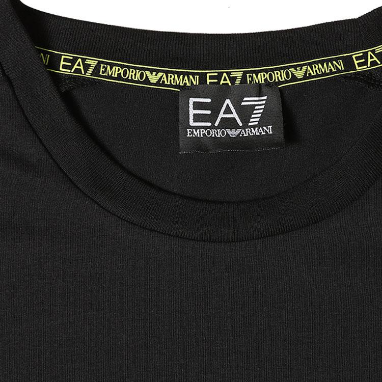 Emporio Armani Мужская футболка с длинным рукавом EA7 Logo, однотонная, черная 6KPT14-PJ6RZ-1200