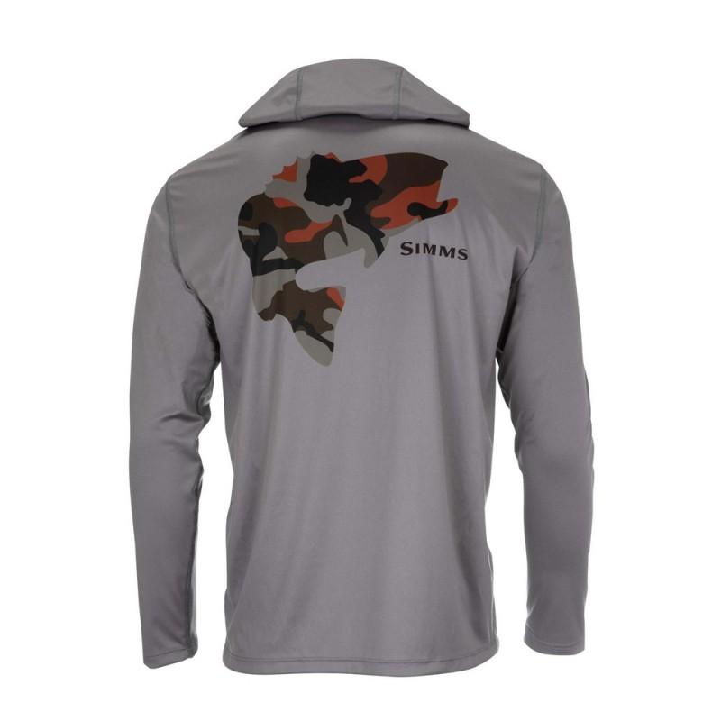 SIMMS Long Sleeve Hooded Fishing Shirt UPF 50 Quick Dry Breathable Outdoor Sports Top