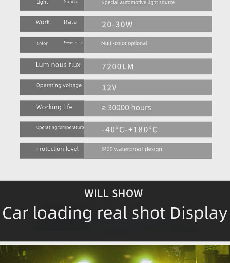 Двухцветные автомобильные светодиодные противотуманные фары с линзой, H7/9005/9006/H11, простая установка