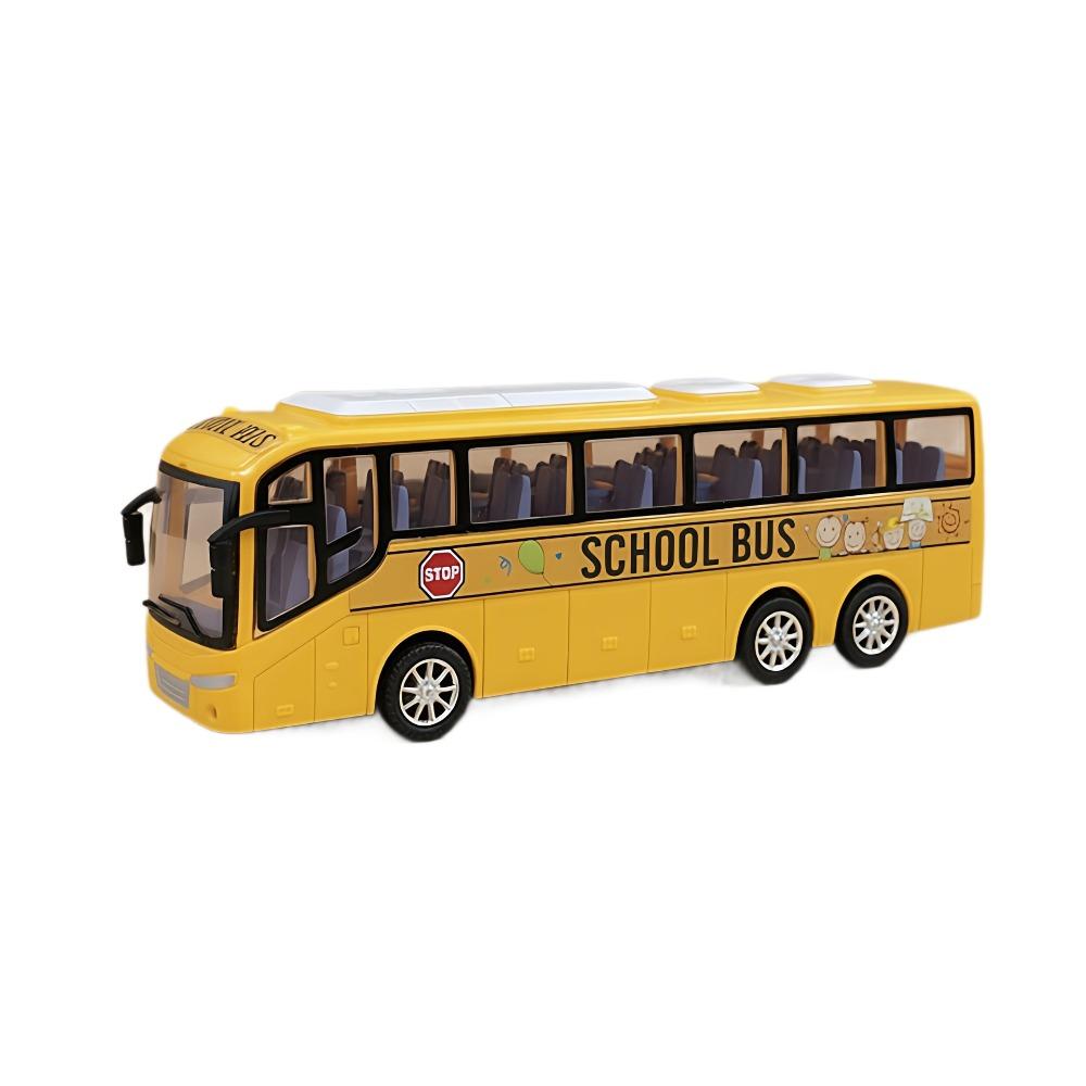 1/16 Scale School Bus Model Car Toys Yellow Color Inertia City Bus Toy Children Toy