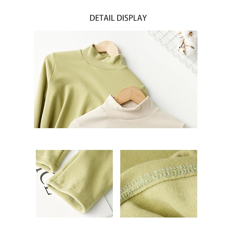 [AYILYFE] топы с высоким воротом женские футболки с длинным рукавом внутренняя часть рубашки однотонная многослойная одежда защита от холода и тепла весна осень