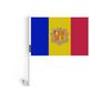 Drapeau - Andorre - 10 Pièces - 14 X 21 Cm - Polyester - Mât En Plastique
