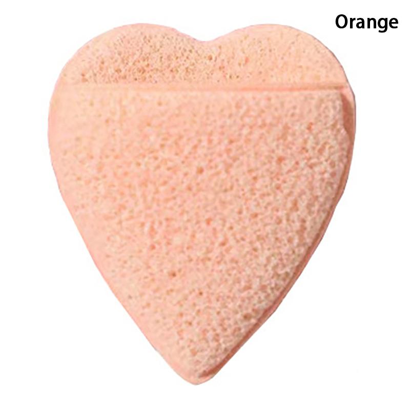 Heart Shape Sponge Facial Deep Cleaning Puff Dust Remove Soft Sponge Exfoliating Face Skin Cleansing Massage Puff Skin Care Tool
