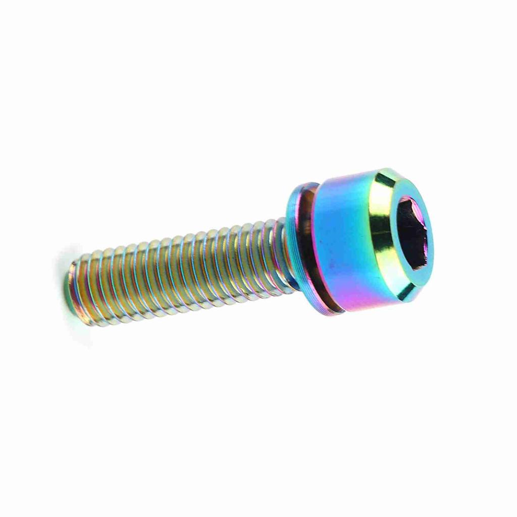   Alloy   Tapered   Screw With Washer For Mountain Bike(colorful)