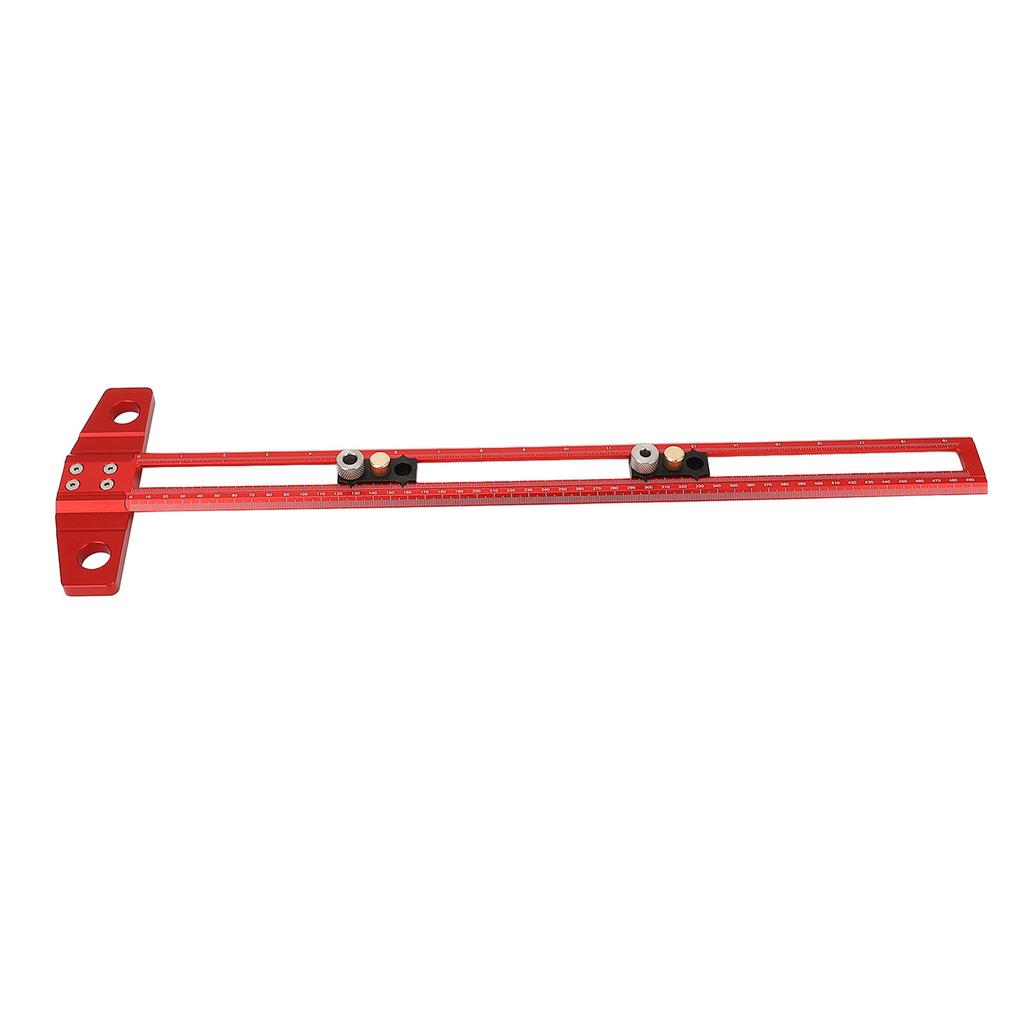 Линейка Т-образная для деревообработки, 50 см, метрическая дюймовая шкала, линейка для разметки и позиционирования сверления с диаметром 6, 8, 10 мм