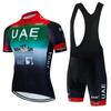 2023 New UAE Summer Cycling Jersey Sets Men's Bicycle Short Sleeve Cycling Clothing Bike Maillot Cycling Jersey + Bib Shorts