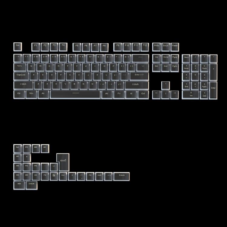 130 клавиш PBT кейкапы Pudding OEM профиль С подсветкой для RGB механической клавиатуры