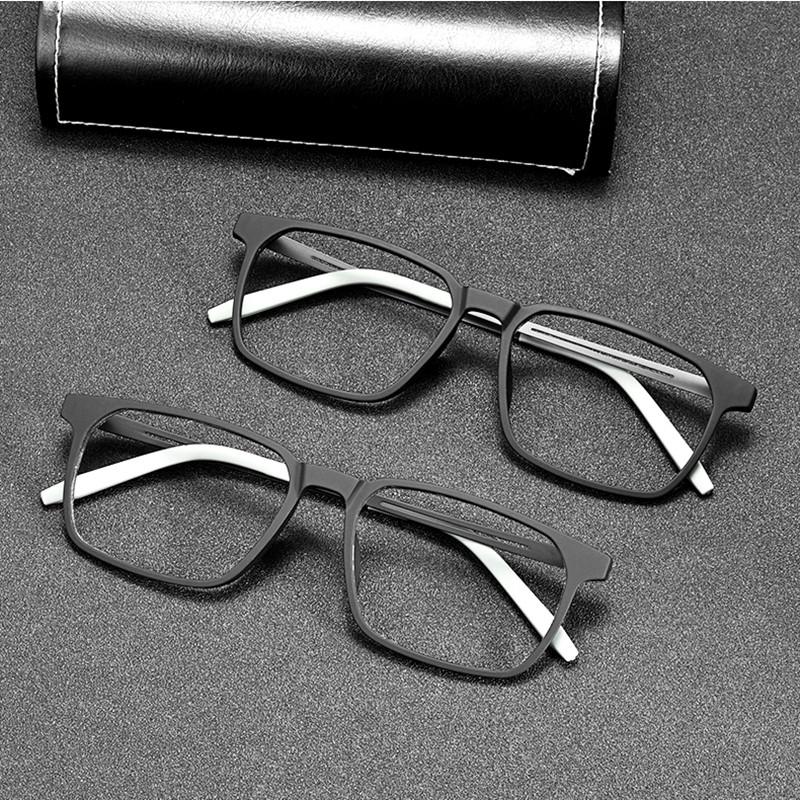 Сверхлегкие очки для чтения с защитой от синего света, фотохромные оптические очки для чтения при дальнозоркости, мужские очки с полной оправой из титана