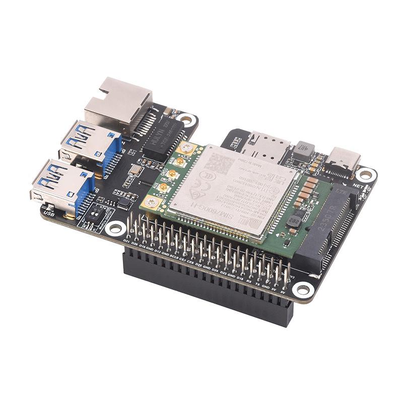 Gigabit Ethernet адаптер с USB 3.2 для Raspberry Pi 5, PCIe на MiniPCIe, Plug-and-Play, без драйверов