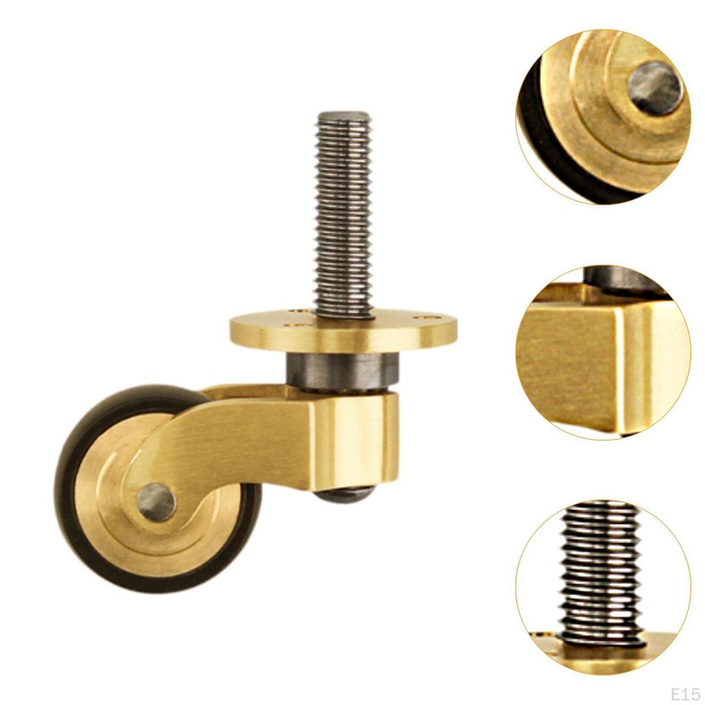 Колеса для мебели с поворотным роликом Heavy Duty Brass