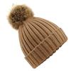 Beechfield Pom Pom Faux Fur Chunky Knit Beanie