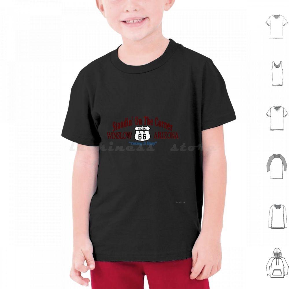 Standing On The Corner In Winslow Arizona T Shirt Big Size 100 Cotton Take It Easy Arizona Winslow Route 66