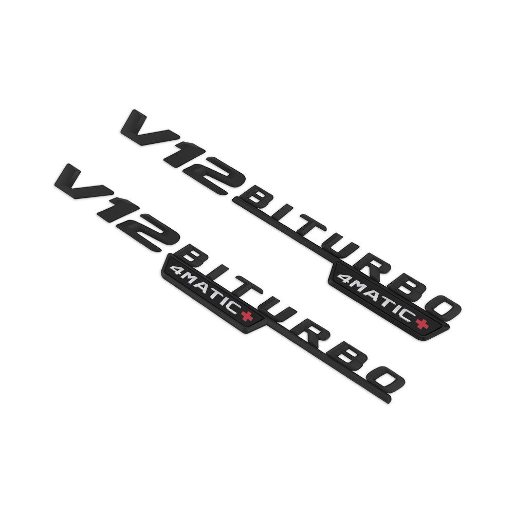 2 шт. V12 BITURBO 4MATIC логотип буквы наклейка на крыло для CESG Class SL ML W221 W205 W210 W211 W212 значок наклейка