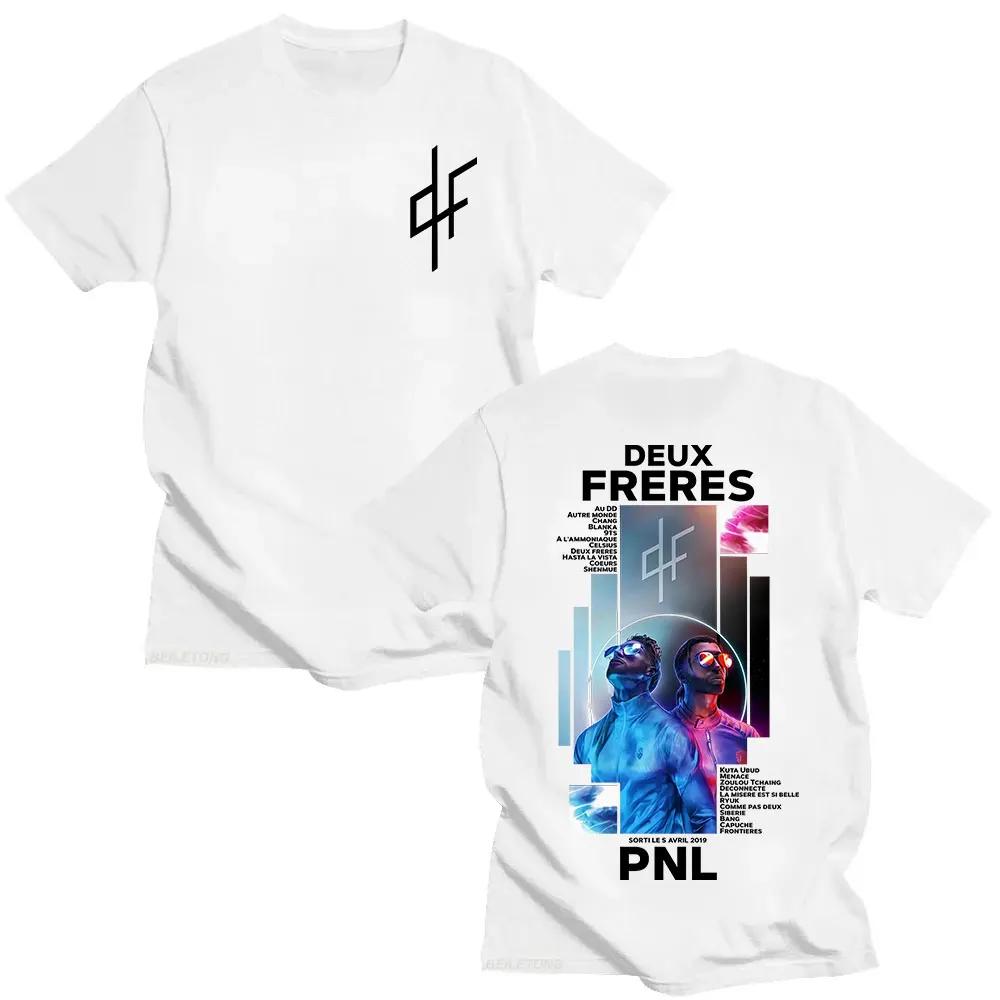 French Rapper PNL Le Monde Chico Album Graphic Tshirt Unisex Women Fashion Hip Hop Short Sleeve Tshirt Cotton Casual T Shirts Top