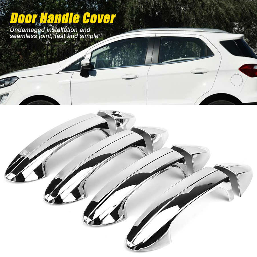 8 шт. автомобильная серебристая хромированная хромированная гальваническая накладка на дверную ручку для Ford Fiesta 2009 2010 2011 2012 автомобиля