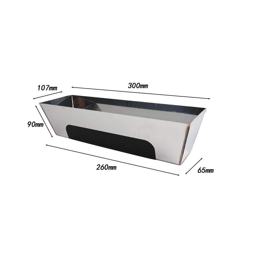 with Anti Slip Pad Stainless Steel Mud Pan Ergonomic Hand Tool Nonslip Practical Rustproof Mud Board Drywall Mud Pan for DIY