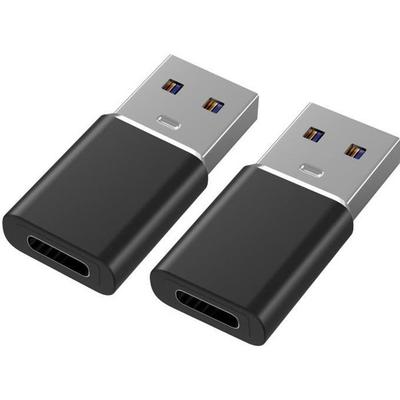 Адаптер USB 3.0 на USB-C, совместимый с зарядным устройством от сети-компьютером и т.д., на USB C для Samsung-Xiaomi-Huawei и т.д. [Набор 2] Phonillico®