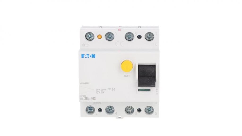 4P 25A 0.3A differential circuit breaker type AC PF6-25/4/03 286506