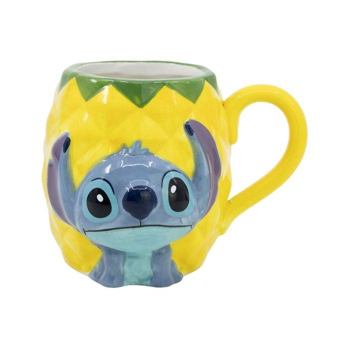 Mug - Disney - Ananas Stitch - Jaune - 414 mL - Rond