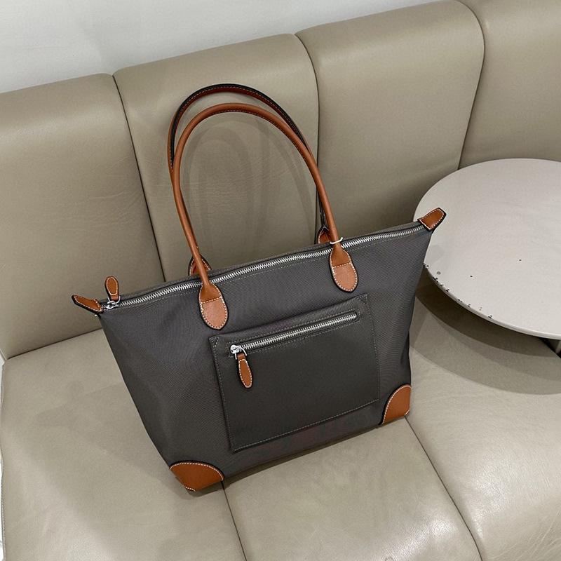 Неабразивная угловая сумка для пельменей, утолщенная, не мнется, сумка-тоут для поездок на работу из нейлона с кожаной наплечной сумкой для мам