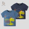 2024 Детская хлопковая футболка с короткими рукавами и рисунком динозавра из мультфильма