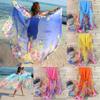 Women Fashion Chiffon Shawl Sunscreen Silk Scarf Accessories Long Cape Summer Beach Towel Print Floral Wrap Sarong 160x50cm