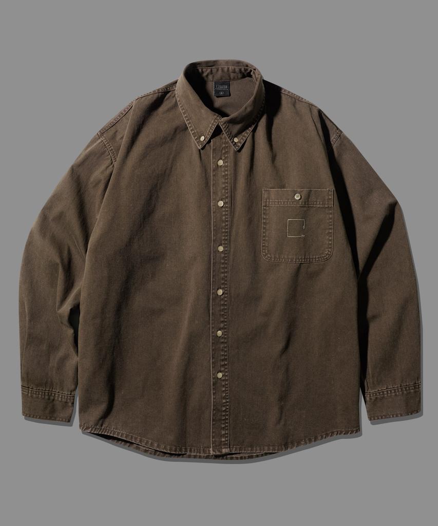 EZKATON Recycled Long Sleeve Shirt Brown Kmls6867