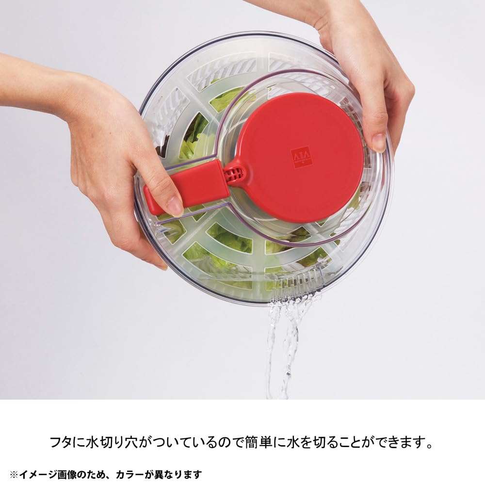 World Create Salad Spinner Small Easy To Wash Vegetable Drainer Mini Made In Japan Black ViV Diameter 21 X H 14cm S Size Noodle Salad
