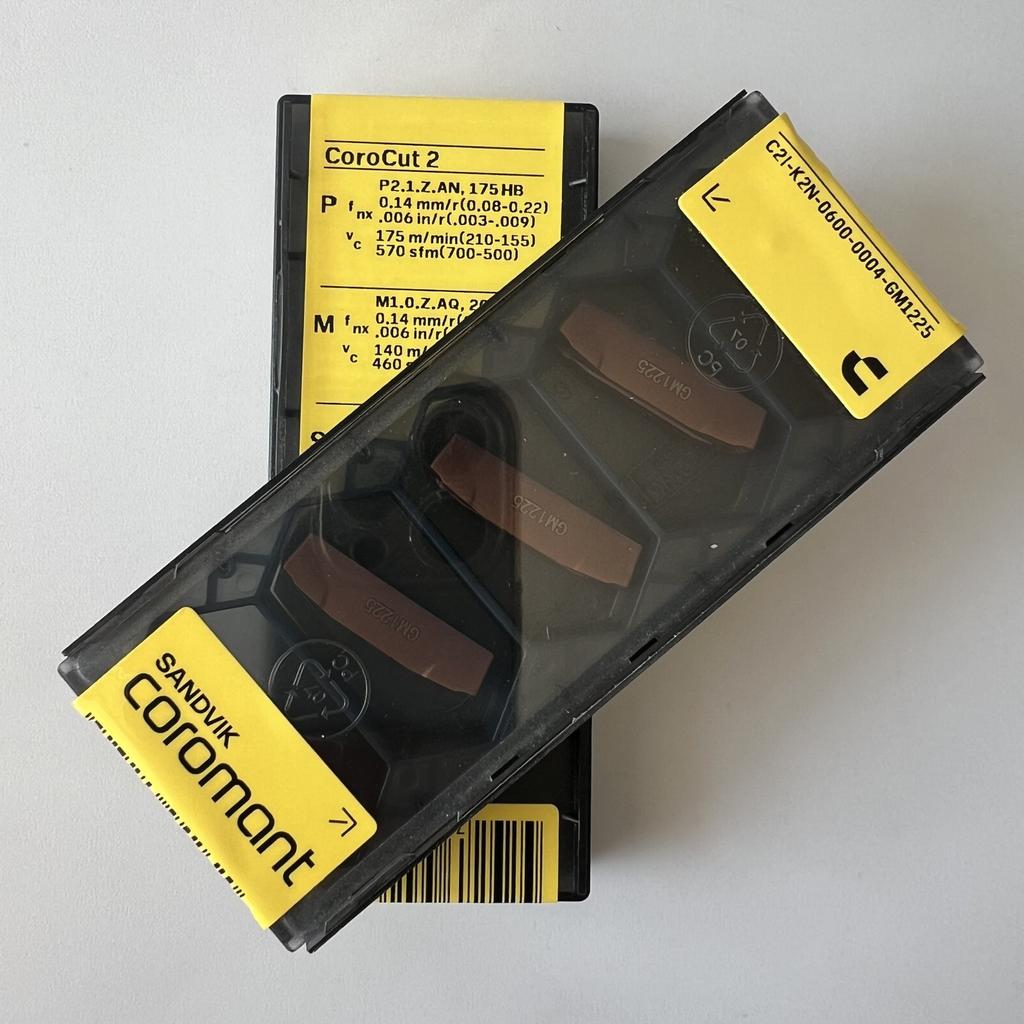 SANDVIK / C2I-K2N-0600-0004-GM 1225 / Original Swedish hard alloy blade 5 Pcs