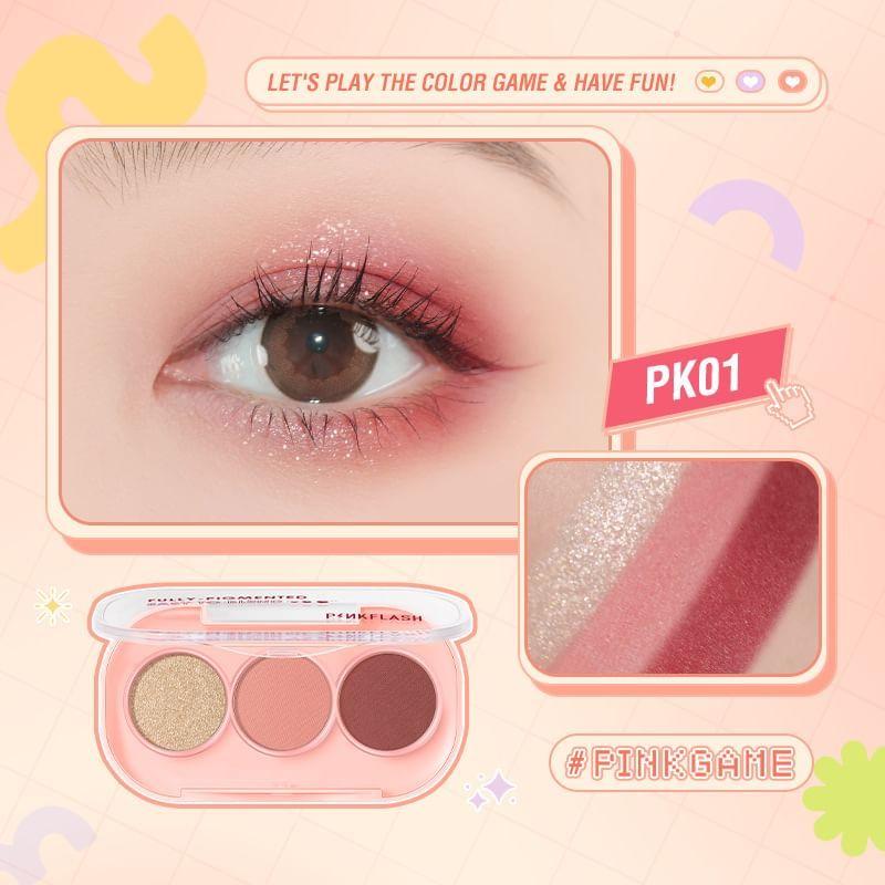 PINKFLASH - Палетка теней из 3 цветов - 11 цветов