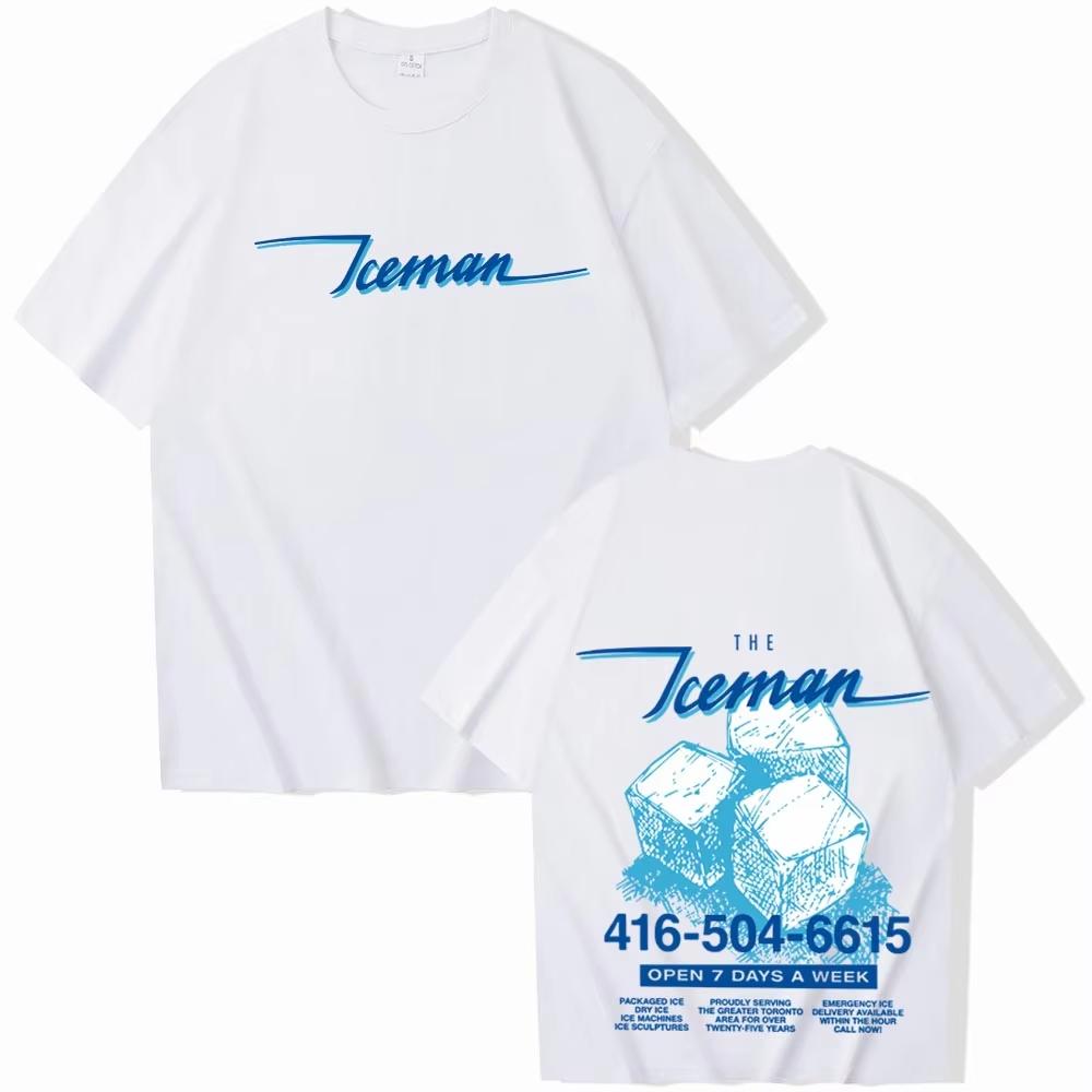 Drake The Iceman Vintage Tshirt Street Engineered Men Women Oversized Short Sleeve Y2k Cotton Short Sleeve Female Male Clothing
