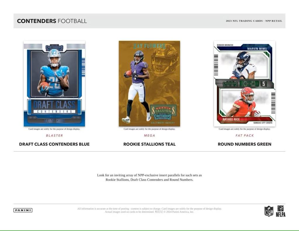 Карточка коллекционная футбольная команда Panini Contenders NFL 2023 года в коробке Blaster