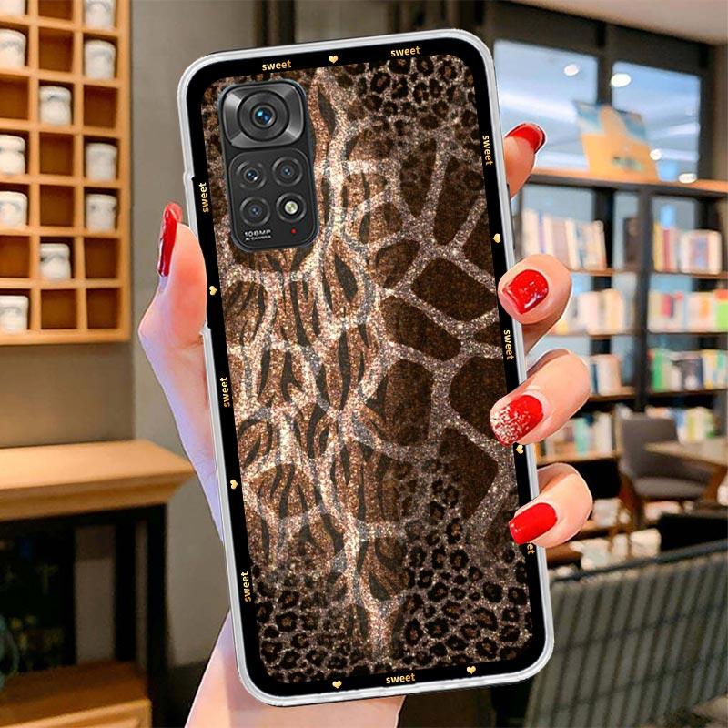 Чехол для телефона с принтом леопарда для Xiaomi Redmi Note 15 14 13 12 11 10 Pro Plus 14S 12S 11S 11T 11E 10S Мягкий чехол Fundas