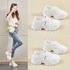 Casual Platform Chunky Sneakers for Women Breathable Mesh Walking Shoes Non-Slip Running Shoes Lace-Up Tennis Shoes Women's Lightweight Workout Shoes